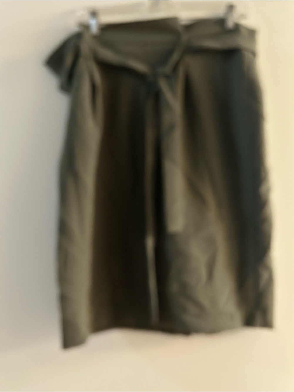 Liz Claiborne Olive Green Paperbag Waist Pencil Skirt